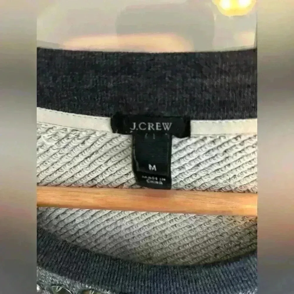 J Crew women’s studded sweatshirt size M - Picture 3 of 7